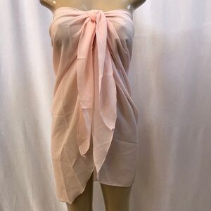 Zuliana Peach Long Sarong. Made in USA. New With Tags